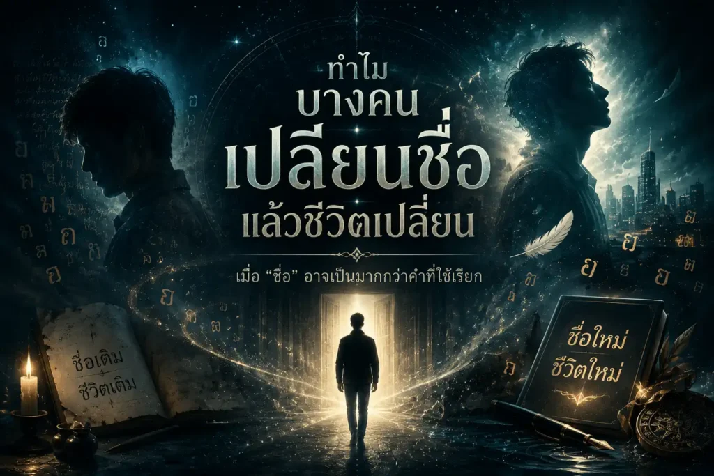 ชายหญิงกำลังเปลี่ยนชื่อท่ามกลางพลังงานลึกลับและแสงแห่งชีวิตใหม่
