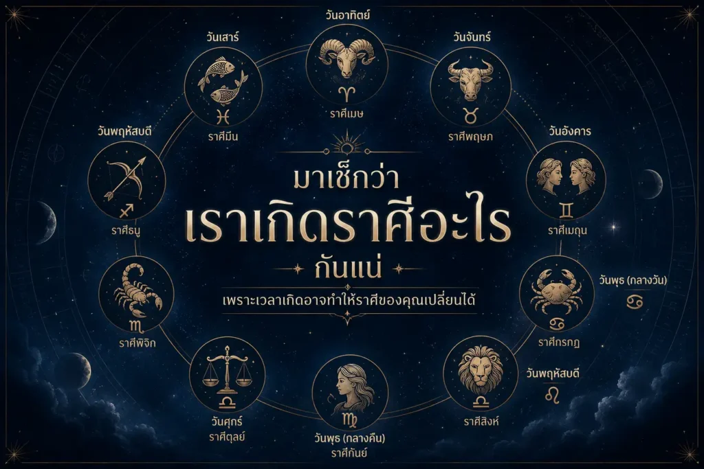 ตารางเช็กราศีและลัคนาตามเวลาเกิดในสไตล์โหราศาสตร์