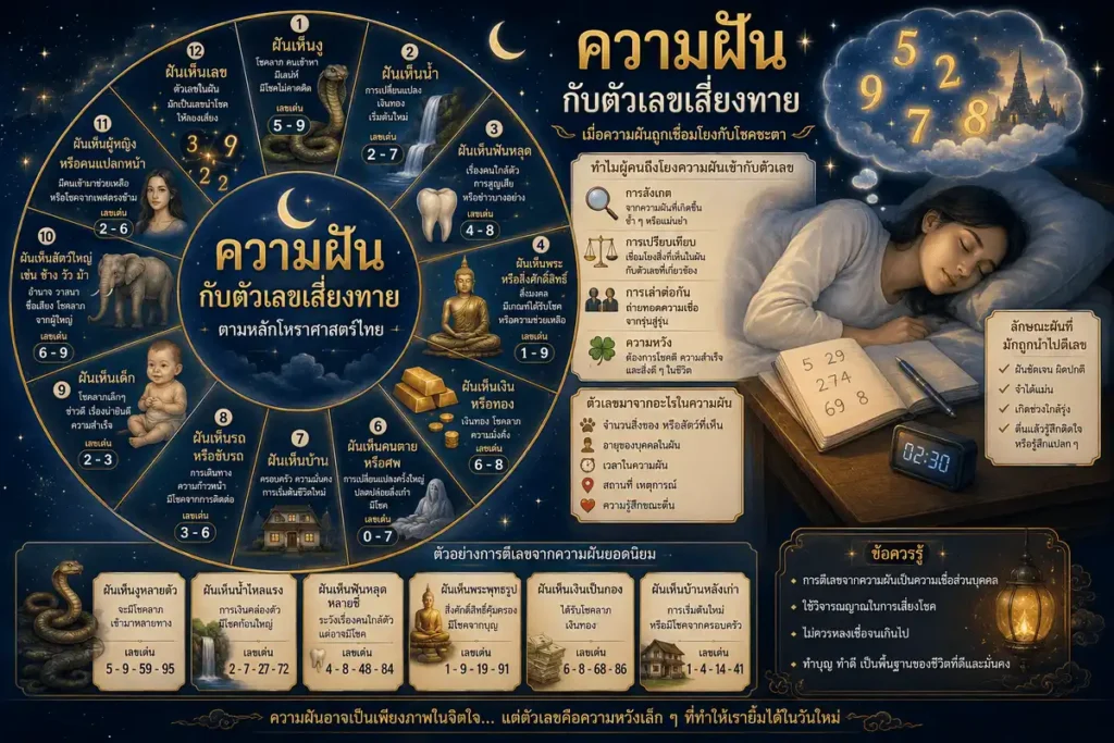 ความฝันและตัวเลขเสี่ยงทายตามความเชื่อไทย