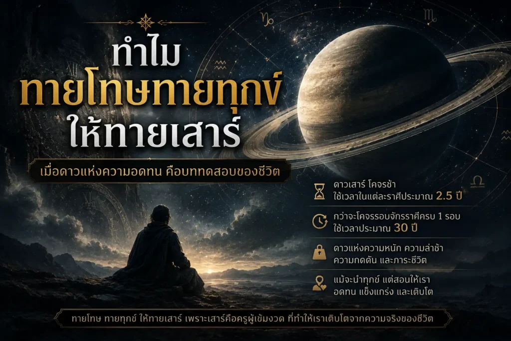 ดาวเสาร์สีหม่นท่ามกลางจักรวาลและพลังแห่งความทุกข์