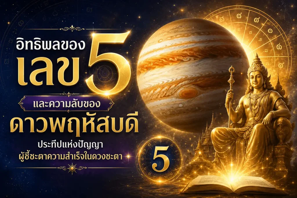 อิทธิพลของเลข 5 และดาวพฤหัสบดี ดาวแห่งปัญญา ความสำเร็จ และโชคลาภในโหราศาสตร์